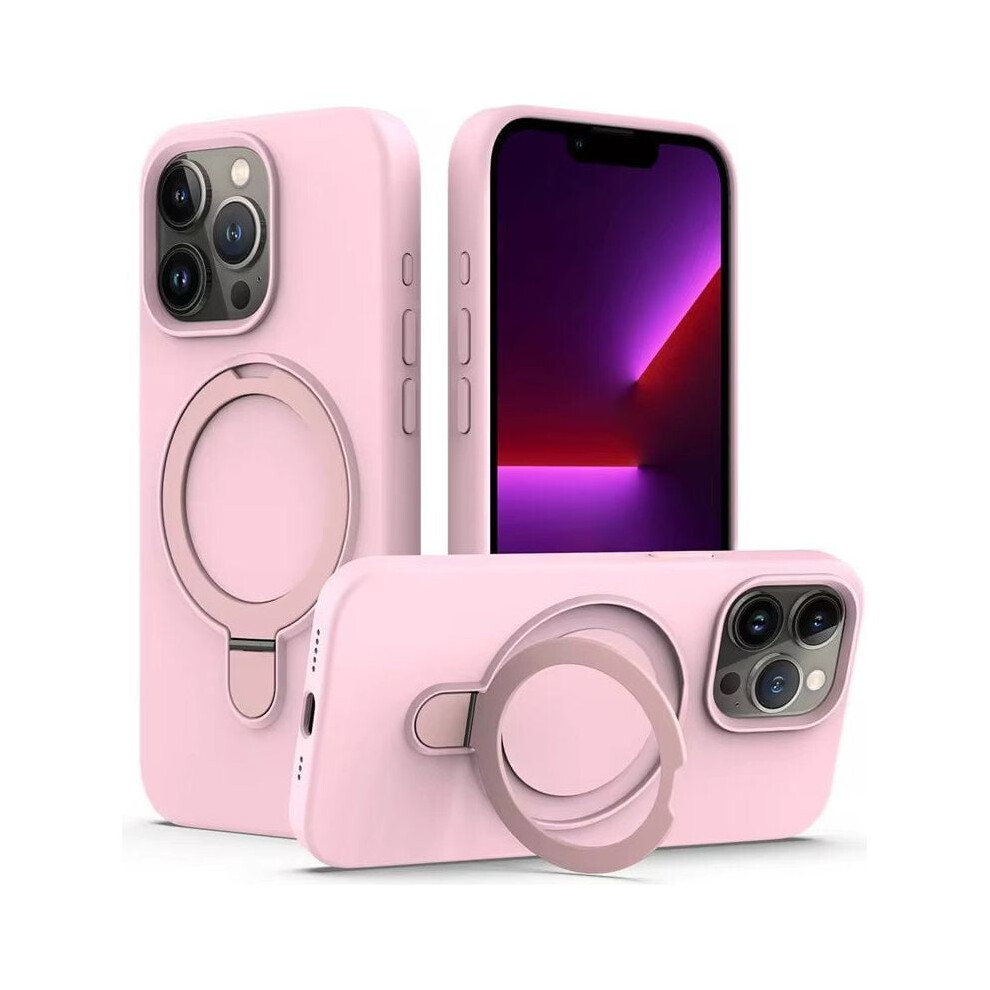 Silicone Case For Iphone 16 Pro Â Shockproof, Dustproof, Slim With Stand, Pink 9170372321070