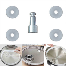 Universal Replacement Floater Valve & Sealing Gasket Set for Pressure Cookers—1 Valve + 4 Washers, Compatible with Most Models