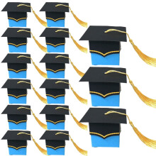 50 scatoline per caramelle a forma di cappello di laurea – Bomboniere, centrotavola e decorazioni per feste (Tipo 3)