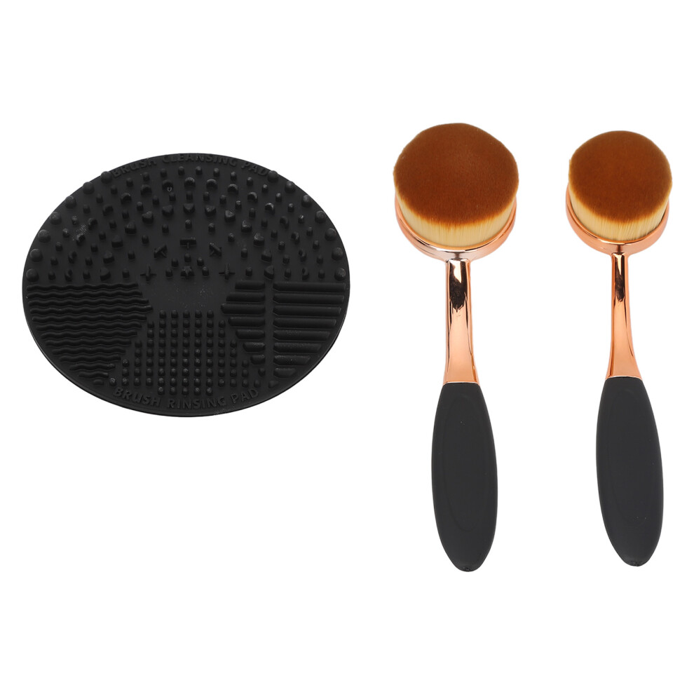 2pcs Sunscreen Applicator Brush Soft Fiber Hair with Protective Lid