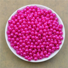 6 mm, 8 mm, 20 farver, 100 stk. perleafstandsperler, håndværk, løse ABS-plastperler, gør-det-selv - 6 mm - rød