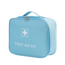 Portable First Aid Kit in Oxford Cloth – Emergency Medical Bag for Home, Car, Outdoor, Cycling & Travel – L Blue