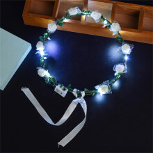 Bandă de păr luminoasă, LED de Ziua Îndrăgostiților cu design de inimă roșie pentru petreceri și evenimente de sărbători, accesorii de