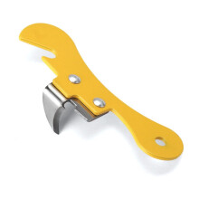 Stainless Steel Can Opener Magnetic Ergonomic Yellow