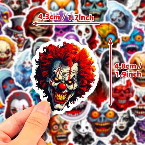 Scary Face Graffiti Stickers Horror Skull 50-Pack 2
