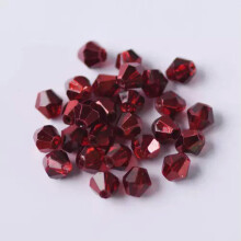 Lote al por mayor de cuentas espaciadoras sueltas de cristal facetado bicónico chapado de 3 mm/4 mm/6 mm - N. 412 - Metal rojo intenso - 3 mm/200