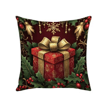 Housses de coussin de Noël 45 x 45 cm, housses de coussin douces et moelleuses « Joyeux Noël », cadeau idéal pour les fêtes d'hiver et la