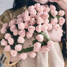 Crochet Rose Bouquet Blanket – Soft, Lightweight, Handmade Knitted Throw in Pastel Tones