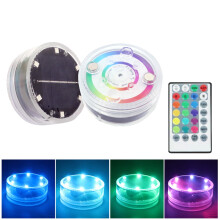 Mini Submersible Led Lights with Remote, 3.35" RGB Multicolor Battery Operated Pool Lights, Underwater Shower Pond Lantern Puck Lights
