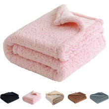 Loveshield Waterproof Luxury Fuzzy Microfiber Blanket, Anti-Static, Moisture-Absorbing, Warm, Machine Washable (Pink, 27.56x39.37in)