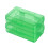 2pcs Clear Plastic Storage Boxes 8.1"x4.8"x2.3", Snap-Tight Lid, Stackable, Green – Compatible with School & Office Organization 1