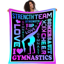 Couverture polaire ultra douce pour la gymnastique – convient aux enfants, aux adolescents, aux filles et aux petites-filles – idéale pour les
