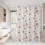 Waterproof Shower Curtain with 8 Hooks, 180x100cm 5