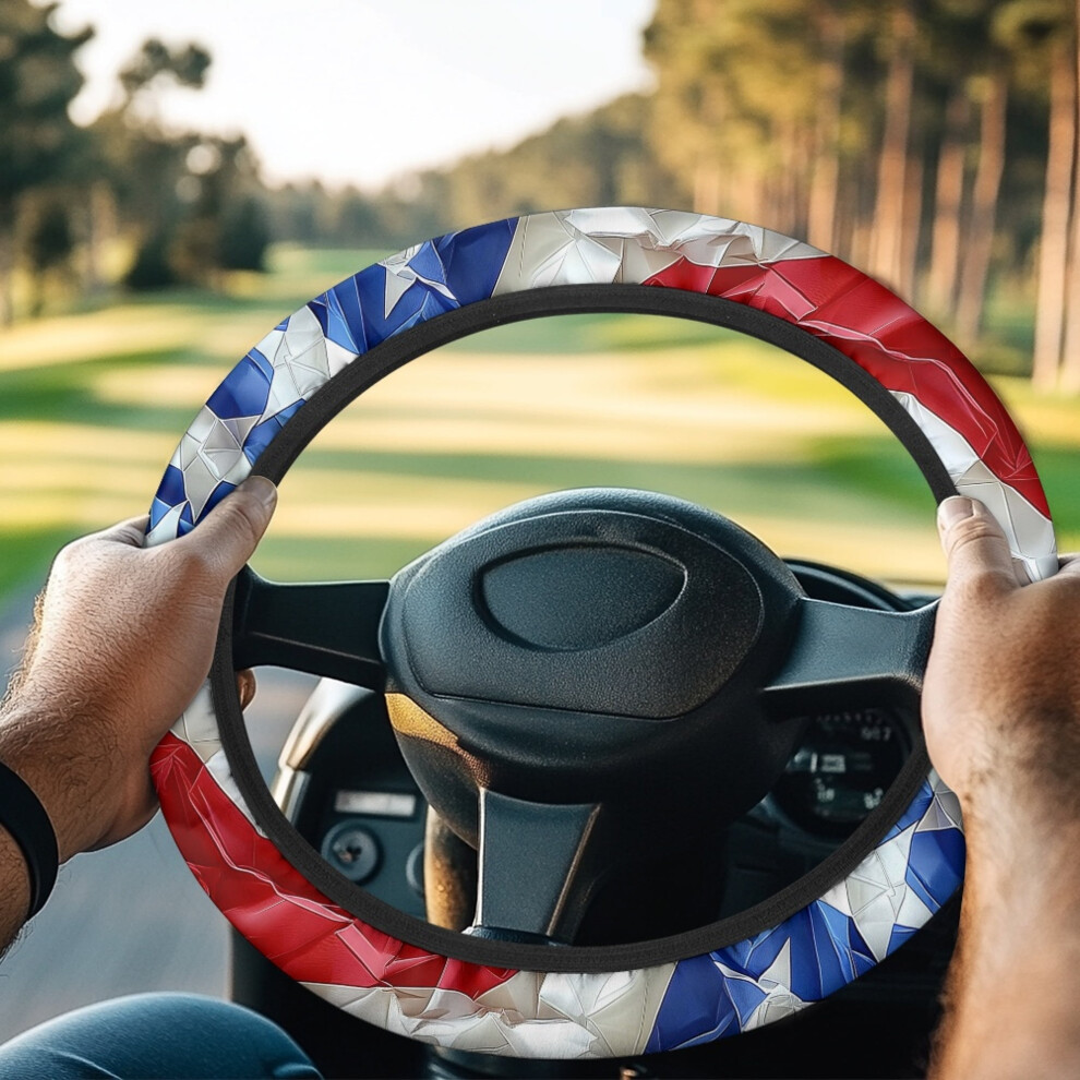 American Flag Golf Cart Steering Wheel Cover, Universal, Sweatproof, Compatible With Club Car, 4Th Of July Decor 9087558605315