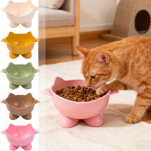 Elevated Tilted Dog & Cat Bowls, Non-Slip, Cervical Spine-Proof, for Indoor Cats – Compatible with Small Breeds