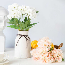 Bouquet d'hortensias artificiels, 5 tiges de fleurs en soie au toucher réaliste pour mariage, décoration intérieure, centre de table, remplissage