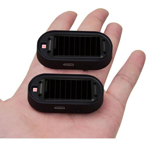 Car Solar Dummy Alarm LED Security Light with USB Port 2 2