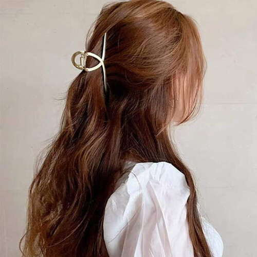 Hair Claw Clips Gold Metal 2PCS 2