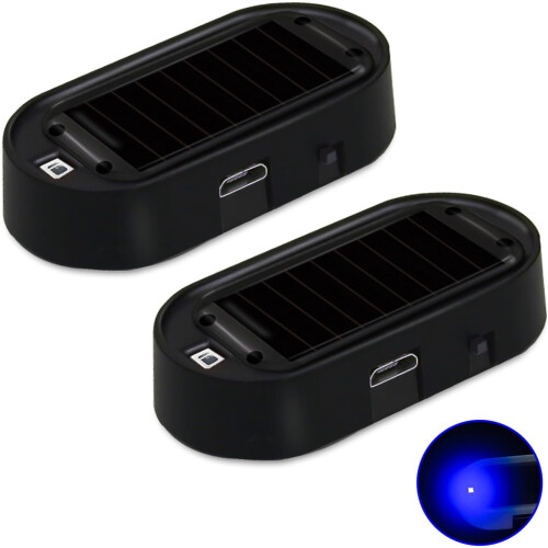 Car Solar Dummy Alarm LED Security Light with USB Port 2