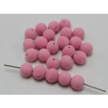 100 fløjls akryl runde perler 10 mm til smykkefremstilling halskæde kvast - pink