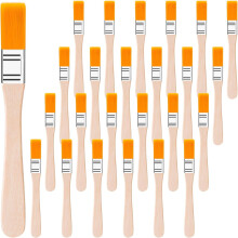 25 Pcs Small Touch-Up Paint Brushes, 1/2" Trim Brush with Wooden Handle for Walls, Cabinets, Fences – Compatible with All Paints