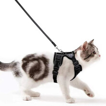 Adjustable Reflective Cat Harness & Leash Set, Escape-Proof, Compatible with Small to Medium Cats (XS/Pink)