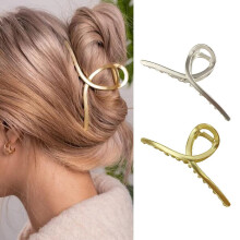 Hair Claw Clips Gold Metal 2PCS