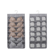 Ycandiee Bra and Underwear Hanging Storage Organizer Mesh Pockets Dual Sided Wall Shelves Space Saver Bag Sock Underpants Drawer Closet Clothes Rack