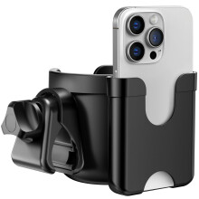 Walker Stroller Cup Holder with Phone Mount – Compatible with Uppababy, Nuna, Doona, Rollator, Bike & Scooter