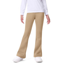 Girls Lined Flare Leggings Warm Winter Thermal Bottoms Soft Stretch Casual Trousers For Teen Youth Everyday Comfort Fit Khaki 9-10 Years
