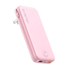 Batería externa PD20W de 12000 mAh con enchufe de CA, puerto USB-C y 2 cables | Compatible con teléfonos y tabletas | Regalo ideal para las fiestas