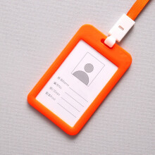 Portable ID Card Holder with Neck Strap & Double-Sided Transparent Window – Compatible with Standard ID Cards