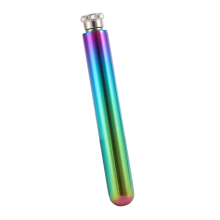 Rainbow Cigar Tubular Flask – Leak-Proof, Reusable Stainless Steel Liquor Flask with Screw Cap, Compatible with Outdoor Travel & Parties