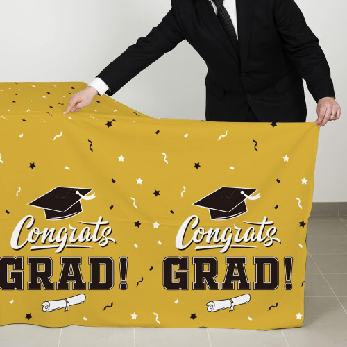 Waterproof Plastic Graduation Tablecloth Rectangular 3PCS 2
