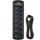 High Speed 7 Port USB Hub Black with Overload Protection and LED Indicator 1