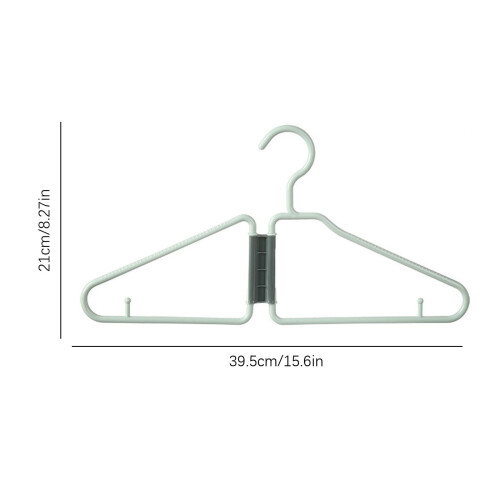 Foldable Plastic Clothes Hanger – Space-Saving, Half-Folding for Closet/Travel, Compact & Lightweight, 1pc 1