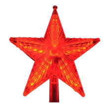LED Star Tree Topper Golden Glitter 8.7 Inch 20 Warm White