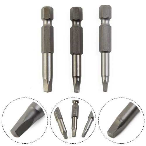 3Pcs 50Mm Square Head Screwdriver Bit Kit Screwdriver Repair Hand Drill Kit 1