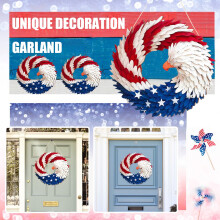 Couronne d'aigle commémorative du 250e anniversaire pour porte d'entrée – Décoration patriotique pour le 4 juillet et le Memorial Day,