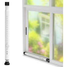 Skydedørssikkerhedsstang, justerbar 16-51", kompatibel med skydedøre til terrasse/vinduer, sikkerhed til hjem og lejligheder