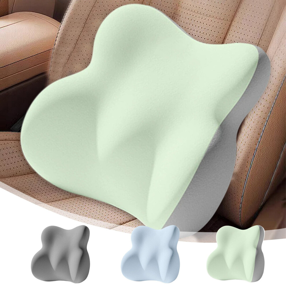 Car Headrest & Lumbar Cushion Â Colorful Seat Back Support, Neck/Back Rest For Long Rides, 15.35X5.51x13.39in, Compatible With Most Cars Green 9377112615424
