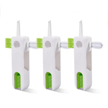 Ensemble de brosses de nettoyage 4 en 1 pour couvercles de tasses, brosse multifonctionnelle pour biberons et espaces restreints, compatible avec