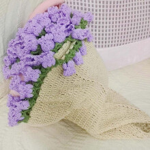 Crochet Rose Bouquet Blanket – Soft, Lightweight, Handmade Knitted Throw in Pastel Tones