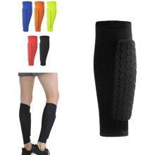 Shin Defender Kids & Adult Shin Guards with Honeycomb Pads, Compression Sleeve – Compatible with Shin Defender