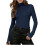 Women's Turtleneck Top Long Sleeve Slim Fit Stretchy 2