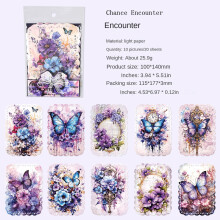 20 Sheets Scrapbook Paper - Banna's Garden Series, Vintage American Botanical and Butterfly Designs