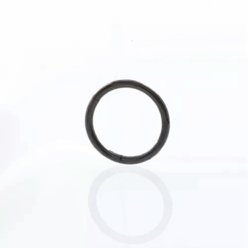 Surgical Steel Double Stack Hoop Clicker Ring Black 16g 6mm