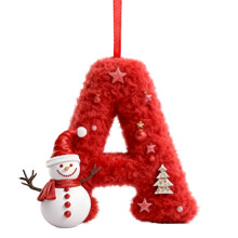 Colgantes de árbol de Navidad con las letras AZ (excepto W, M, P, H), decoración personalizada para el árbol (hazlo tú mismo), compatibles con
