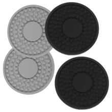 Accessori per auto, inserto portabicchieri in silicone con pois grigi (4 pezzi)