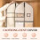 Space-Saving Hanging Garment Bag with Self-Compression Zipper, Compatible with Down Coats 2